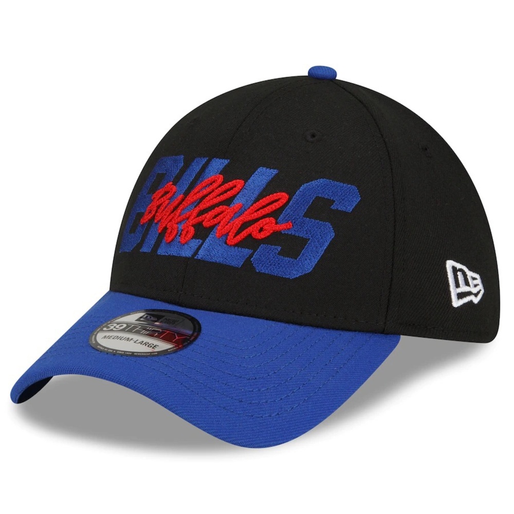 Buffalo Bills New Era 2022 NFL Draft 39THIRTY Flex Hat - Black/Royal Sz. L/XL